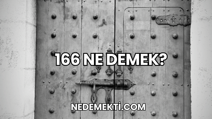 166 Ne Demek?