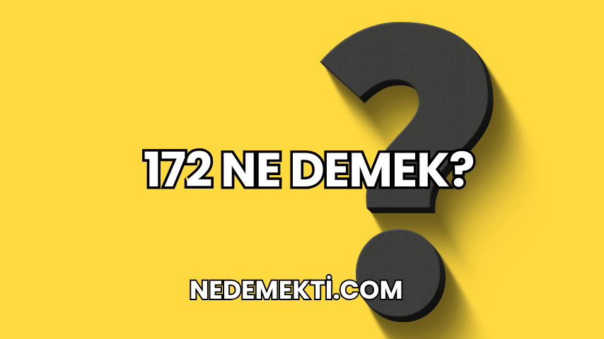 172 Ne Demek?