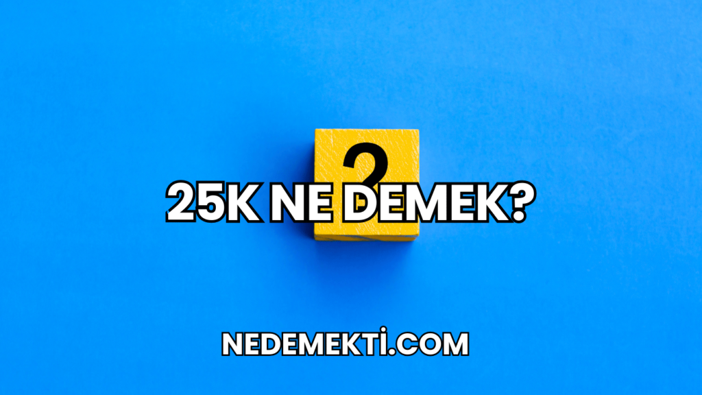 25k Ne Demek?