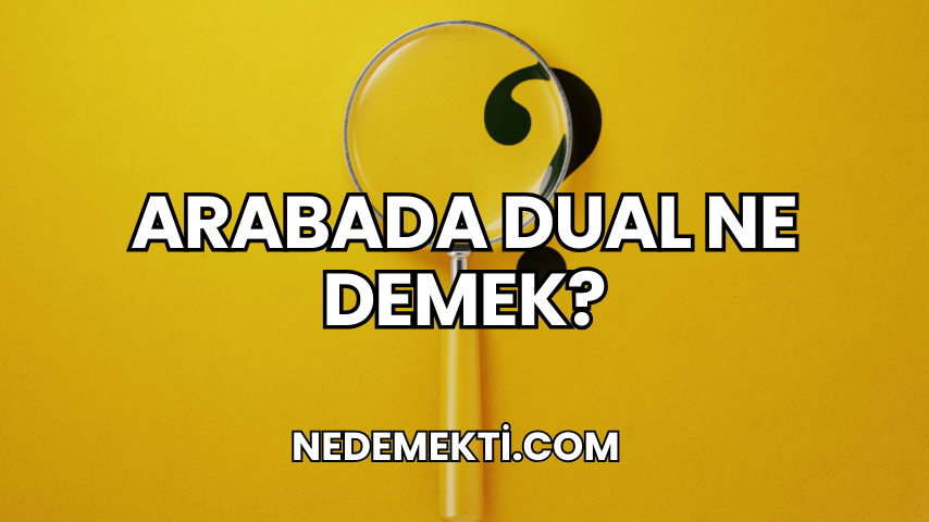 Arabada Dual Ne Demek?