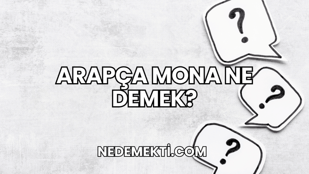 Arapça Mona Ne Demek?