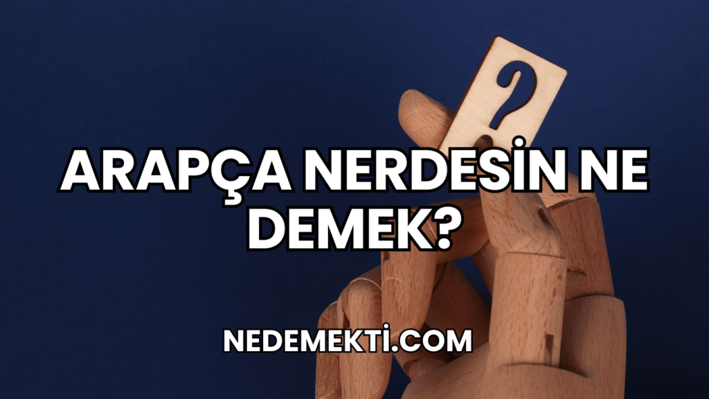 Arapça Nerdesin Ne Demek?