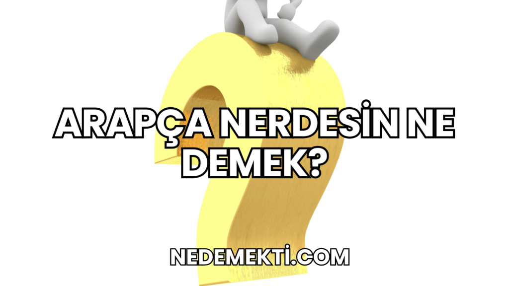 Arapça Nerdesin Ne Demek?