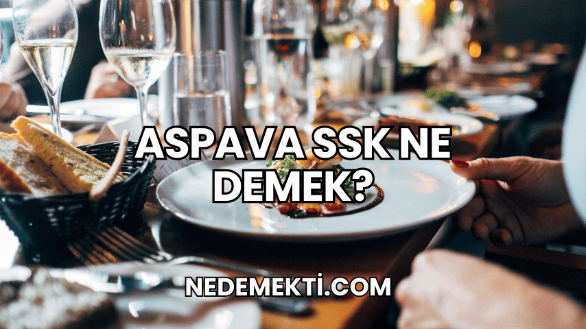 Aspava SSK Ne Demek?