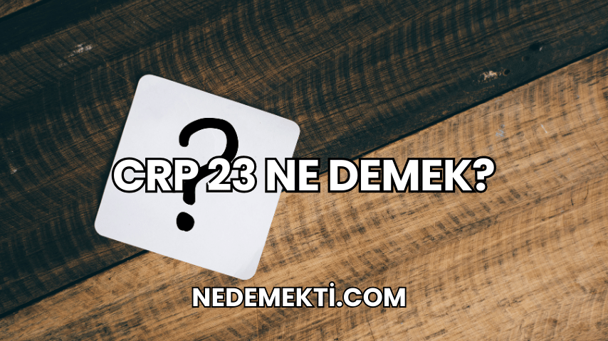 CRP 23 Ne Demek?