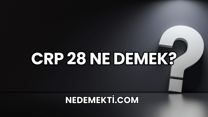 CRP 28 Ne Demek?