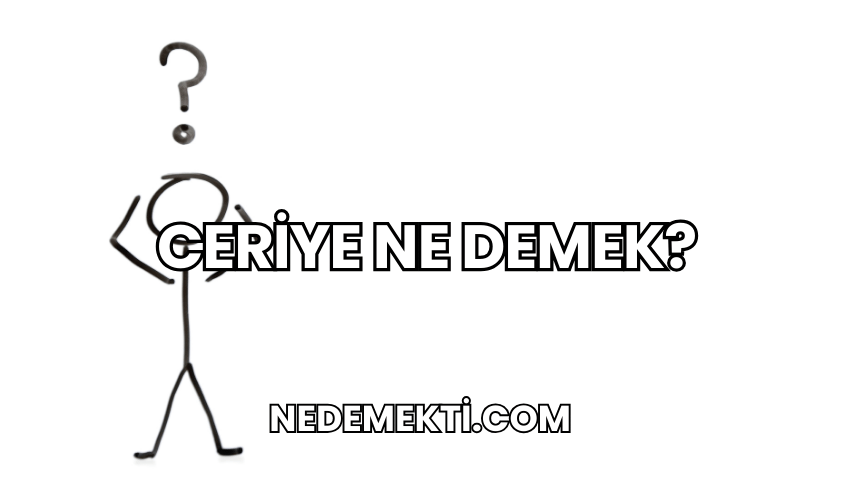 Ceriye Ne Demek?