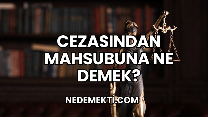 Cezasından Mahsubuna Ne Demek?