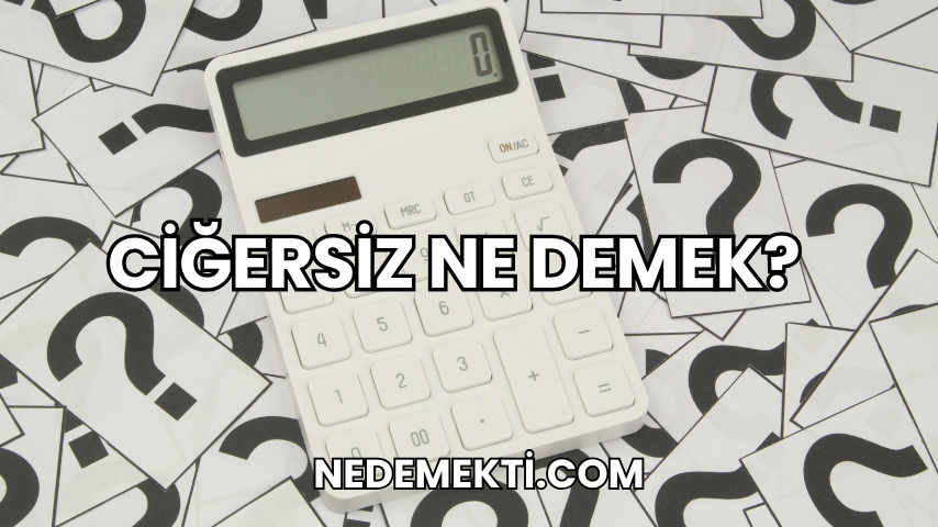 Ciğersiz Ne Demek?