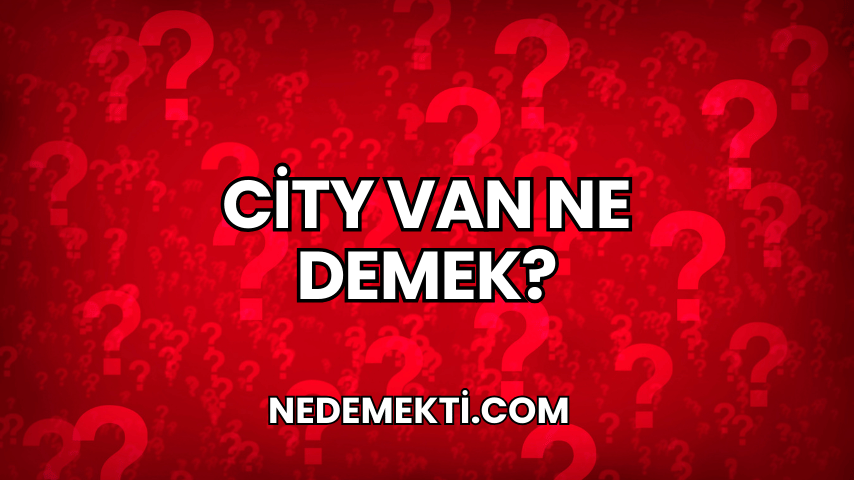 City Van Ne Demek?