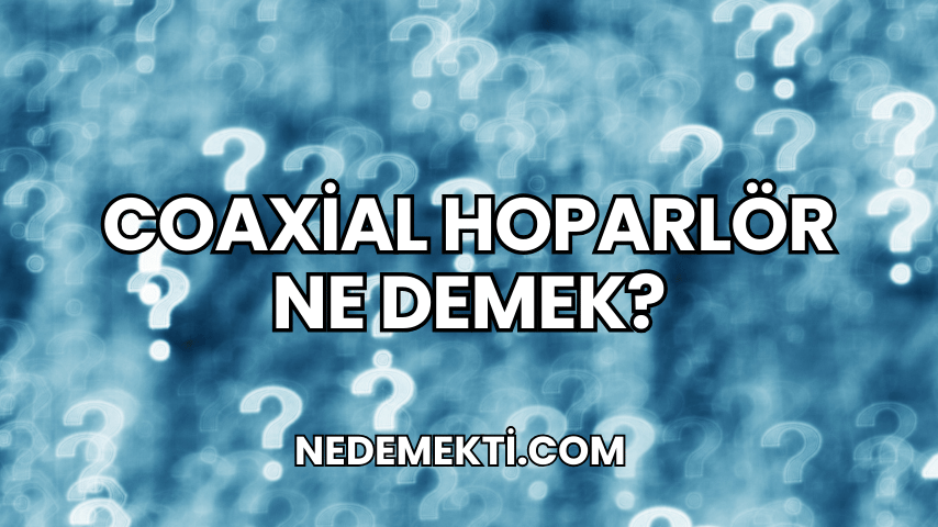 Coaxial Hoparlör Ne Demek?