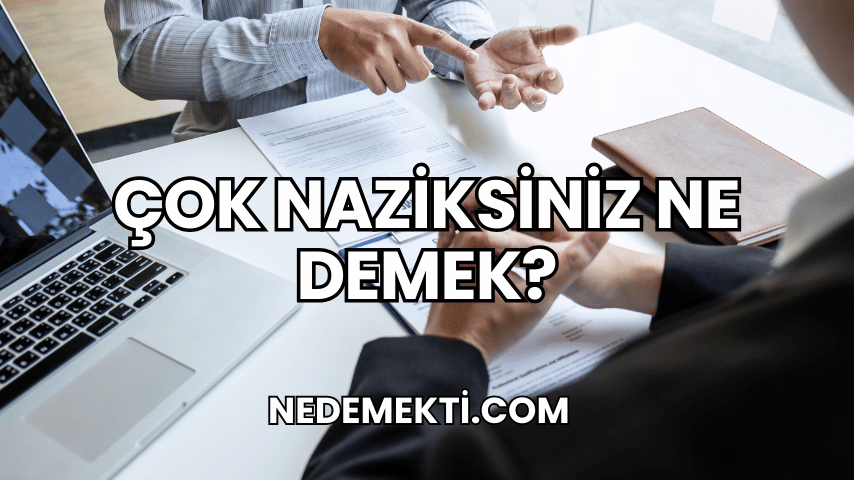 Çok Naziksiniz Ne Demek?