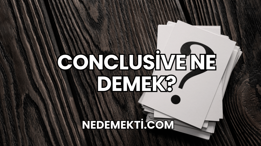 Conclusive Ne Demek?