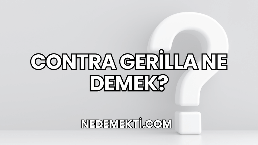 Contra Gerilla Ne Demek?