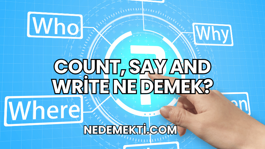 Count, Say and Write Ne Demek?