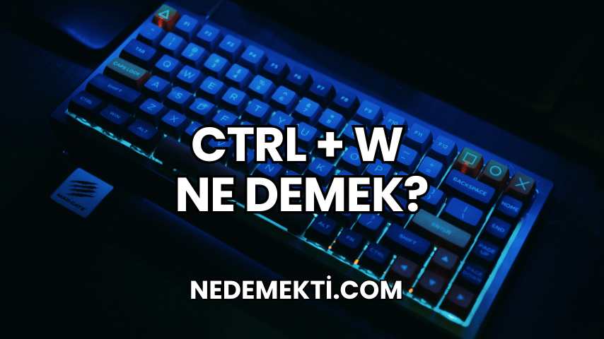 Ctrl + W Ne Demek?