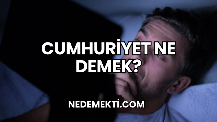 Cumhuriyet Ne Demek?