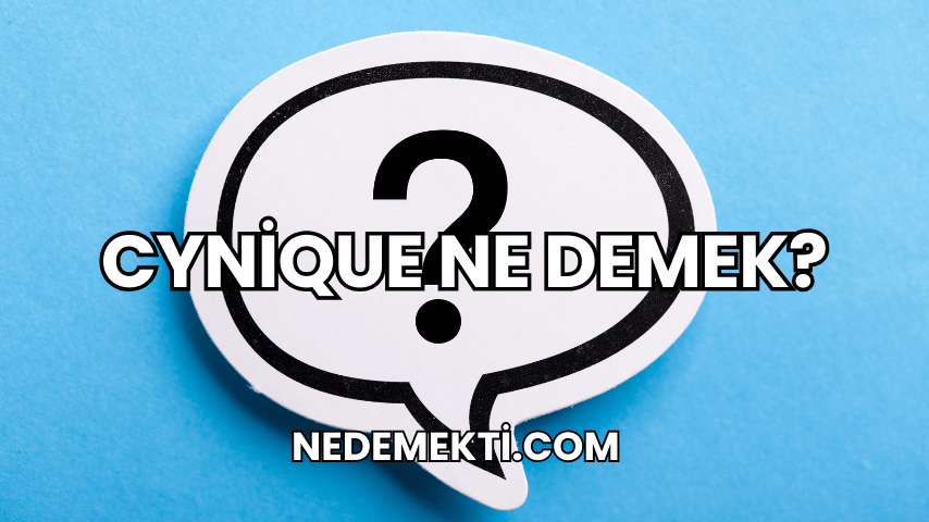 Cynique Ne Demek?