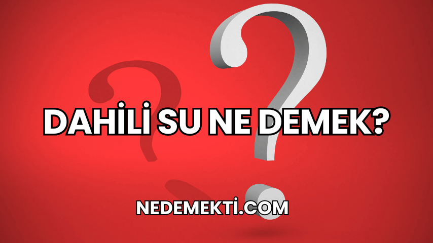 Dahili Su Ne Demek?