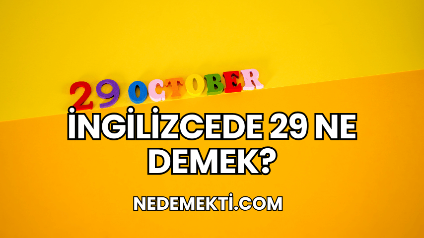 İngilizcede 29 Ne Demek?