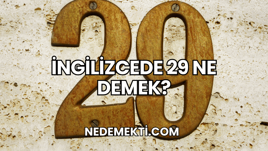 İngilizcede 29 Ne Demek?