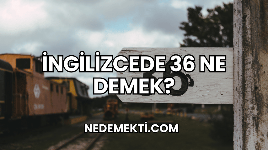 İngilizcede 36 Ne Demek?