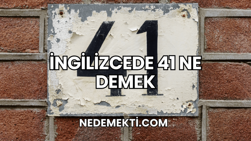 İngilizcede 41 Ne Demek