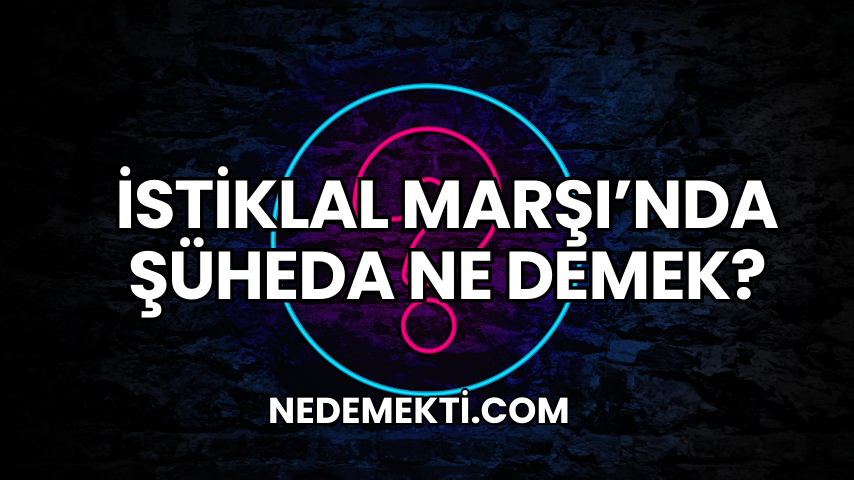 İstiklal Marşı'nda Şüheda Ne Demek?