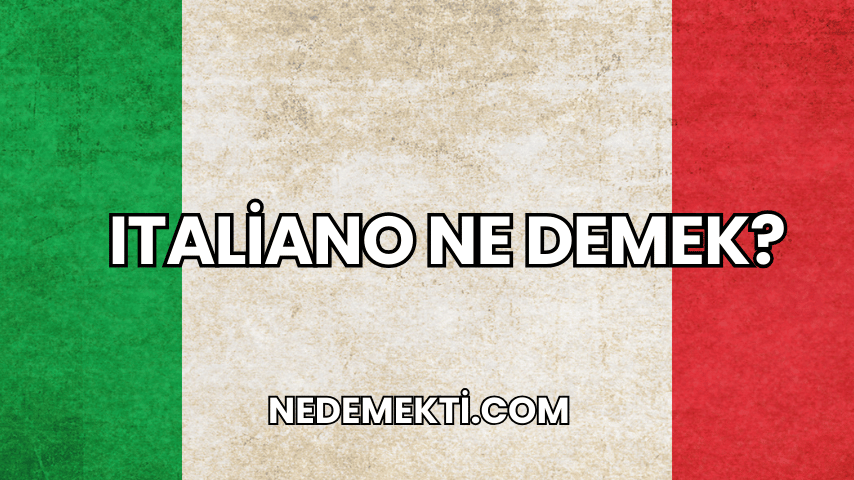 Italiano Ne Demek?