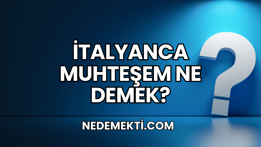 İtalyanca Muhteşem Ne Demek?