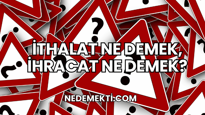 İthalat Ne Demek, İhracat Ne Demek?