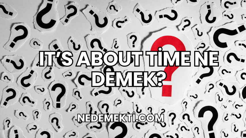 It's About Time Ne Demek?