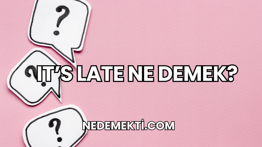 It's Late Ne Demek?