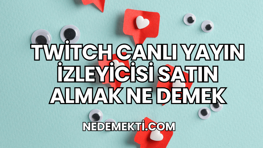 Twitch Canlı Yayın İzleyicisi Satın Almak Ne Demek