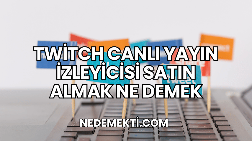 Twitch Canlı Yayın İzleyicisi Satın Almak Ne Demek