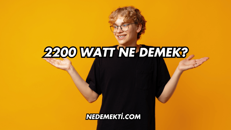 2200 Watt Ne Demek?