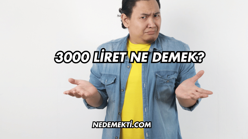 3000 Liret Ne Demek?