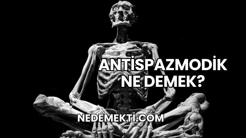 Antispazmodik Ne Demek?