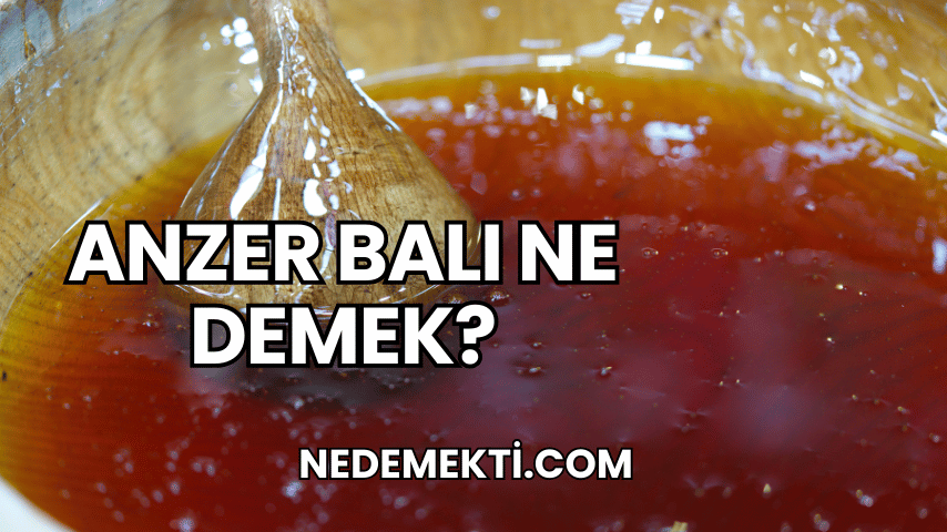 Anzer Balı Ne Demek?