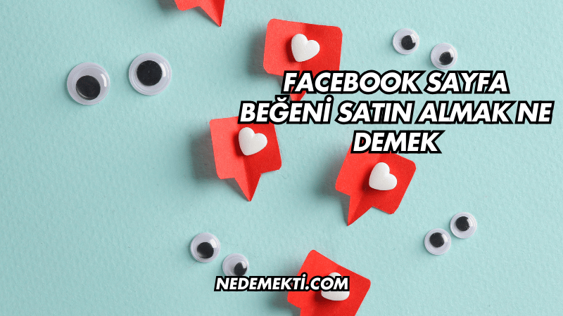 Facebook Sayfa Beğeni Satın Almak Ne Demek