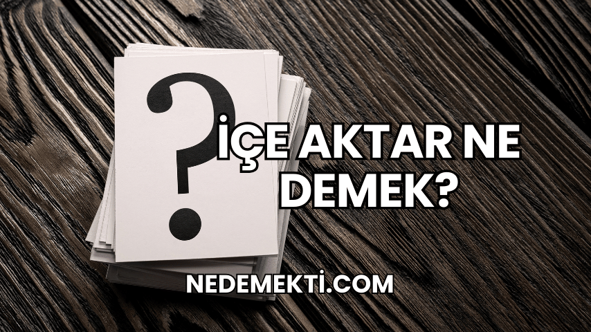 İçe Aktar Ne Demek?