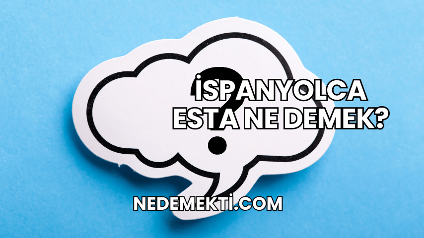 İspanyolca Esta Ne Demek?