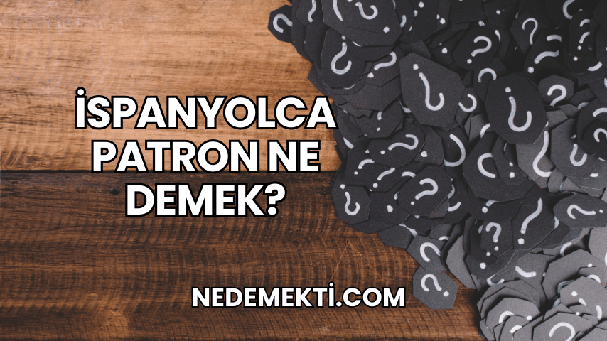 İspanyolca Patron Ne Demek?