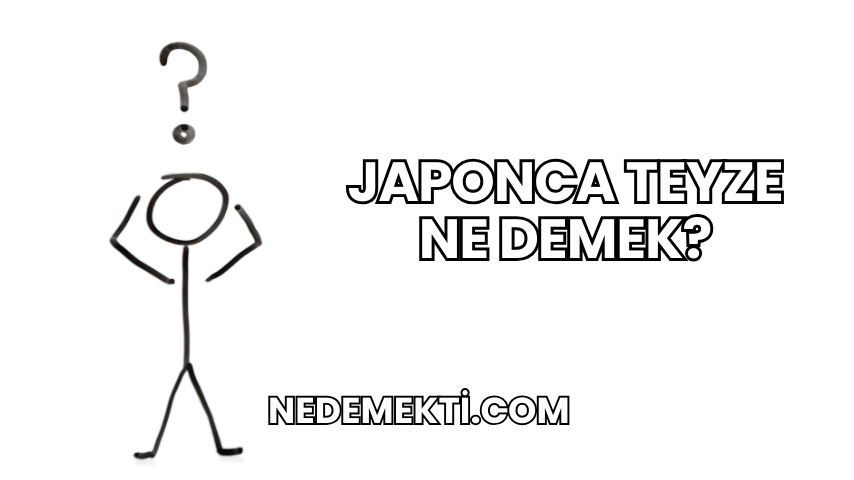 Japonca Teyze Ne Demek?