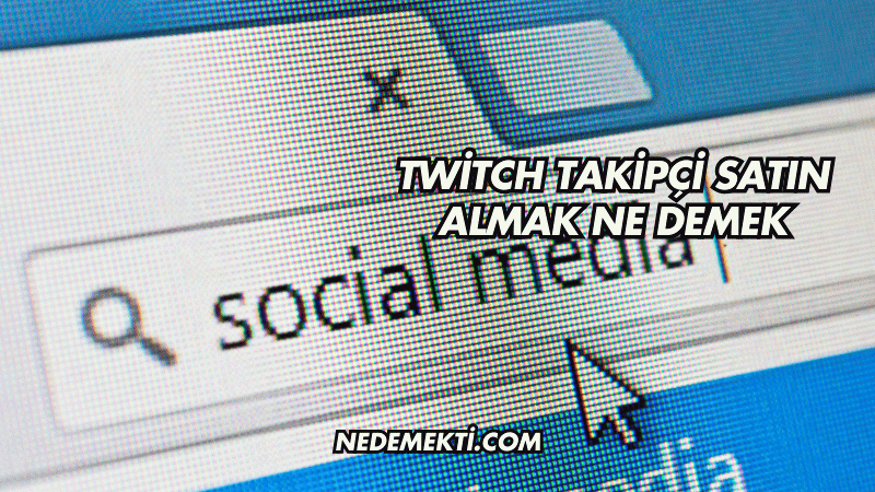 Twitch Takipçi Satın Almak Ne Demek